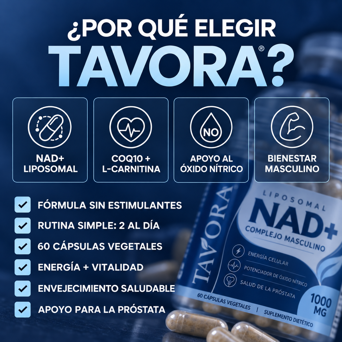NAD+ diario para hombres