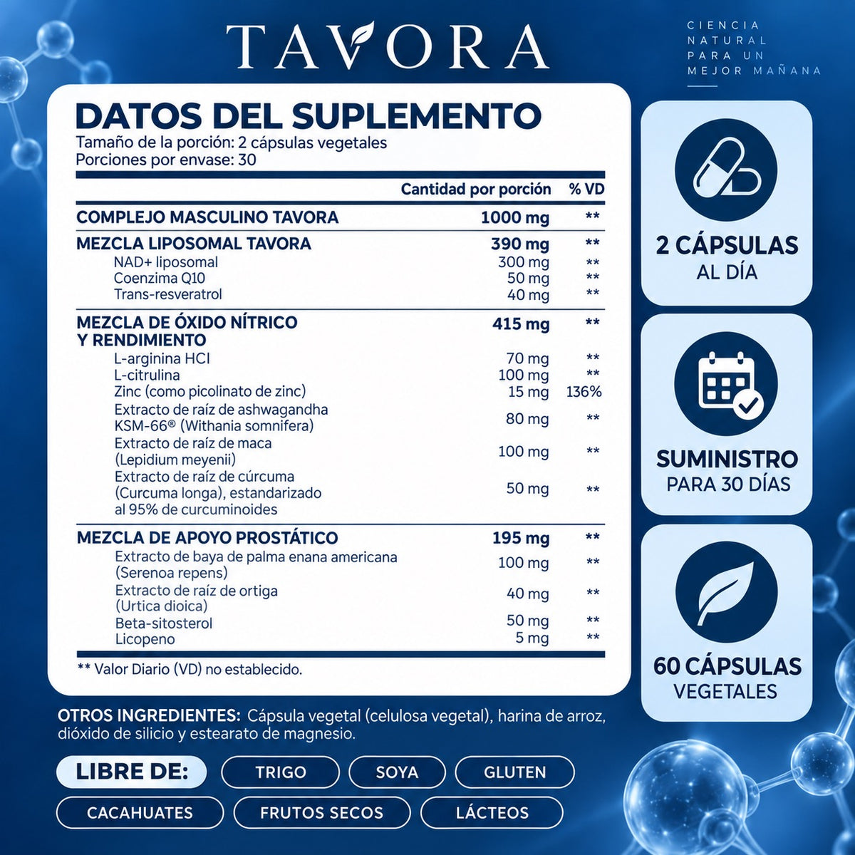 NAD+ diario para hombres